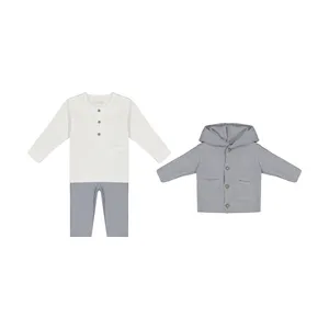 ست 3 تکه لباس نوزادی مونا رزا مدل 2141151-90