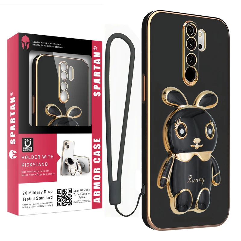 کاور اسپارتان مدل Bunny مناسب برای گوشی موبایل شیائومی Redmi Note 8 Pro به همراه بند نگهدارنده