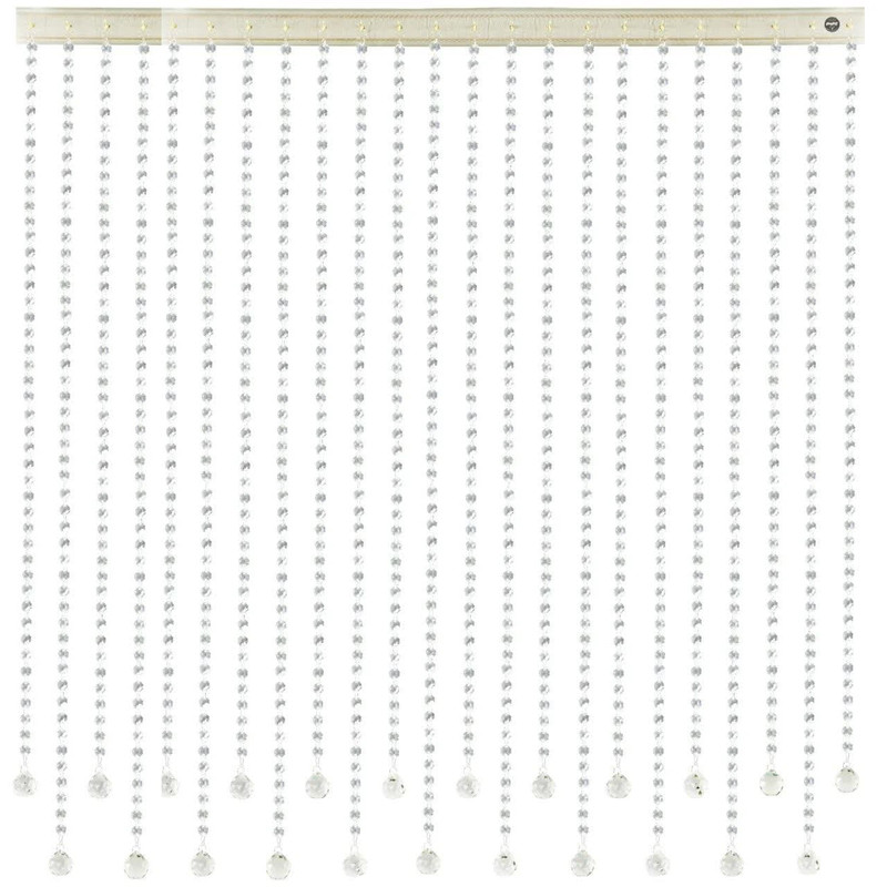  پرده آویز آریا کریستال مدل کوتاه و بلند سایز 120x200 سانتی متر