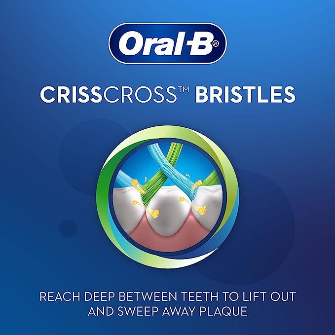 مسواک اورال-بی مدل CRISS CROSS ANTI-PLAQUE WITH NEEM با برس متوسط بسته 4 عددی -  - 3