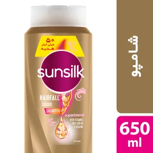 شامپو مو سان سیلک مدل Hair fall Solution حجم 650 میلی لیتر 