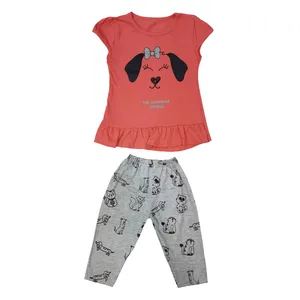 ست تی شرت و شلوارک دخترانه مدل 05 کد Z101