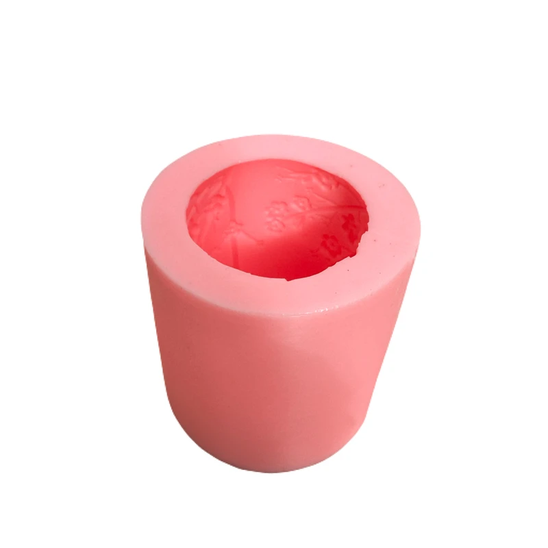 قالب شمع مدل استوانه گل ها کد H-108