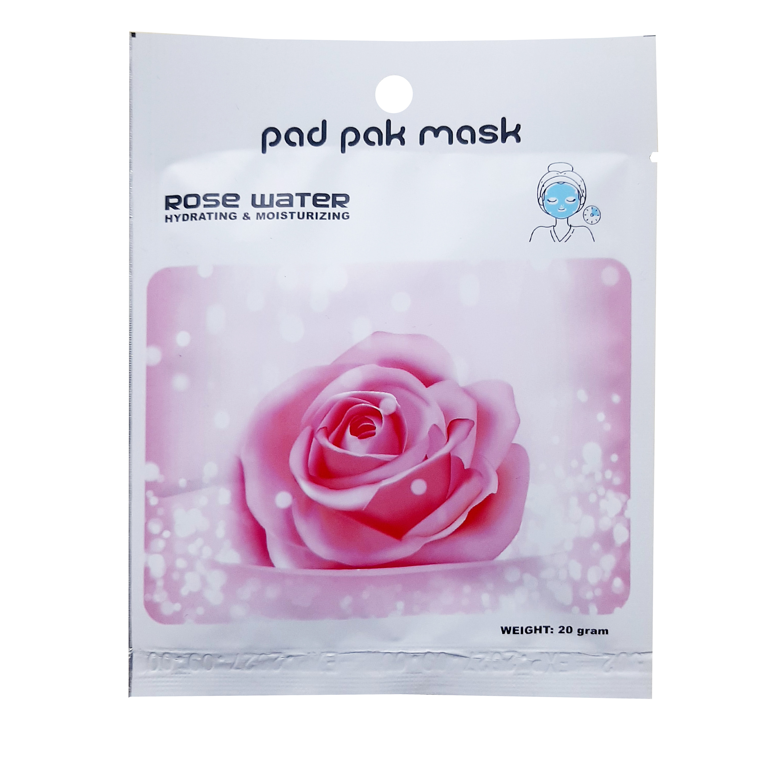 ماسک صورت پد پاک مدل گل رز وزن 20 گرم