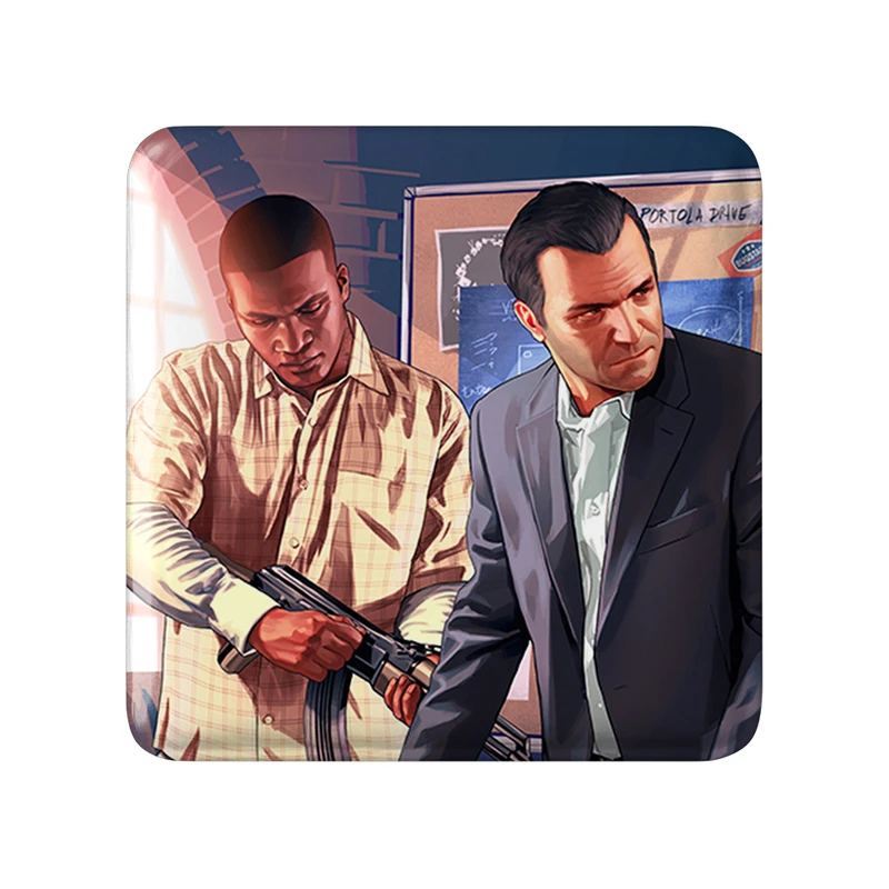 پیکسل خندالو طرح مایکل فرانکلین جی تی ای GTA مدل مربعی کد 30672