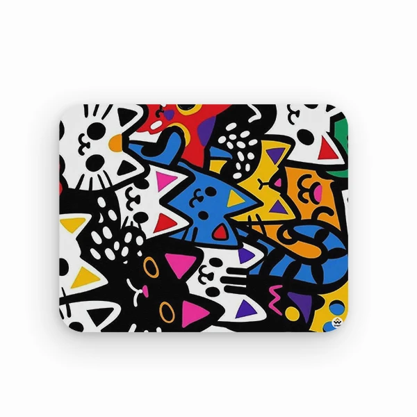 ماوس پد شادیت مدل پترن گربه کد520 سایز 19*24 سانتی متر