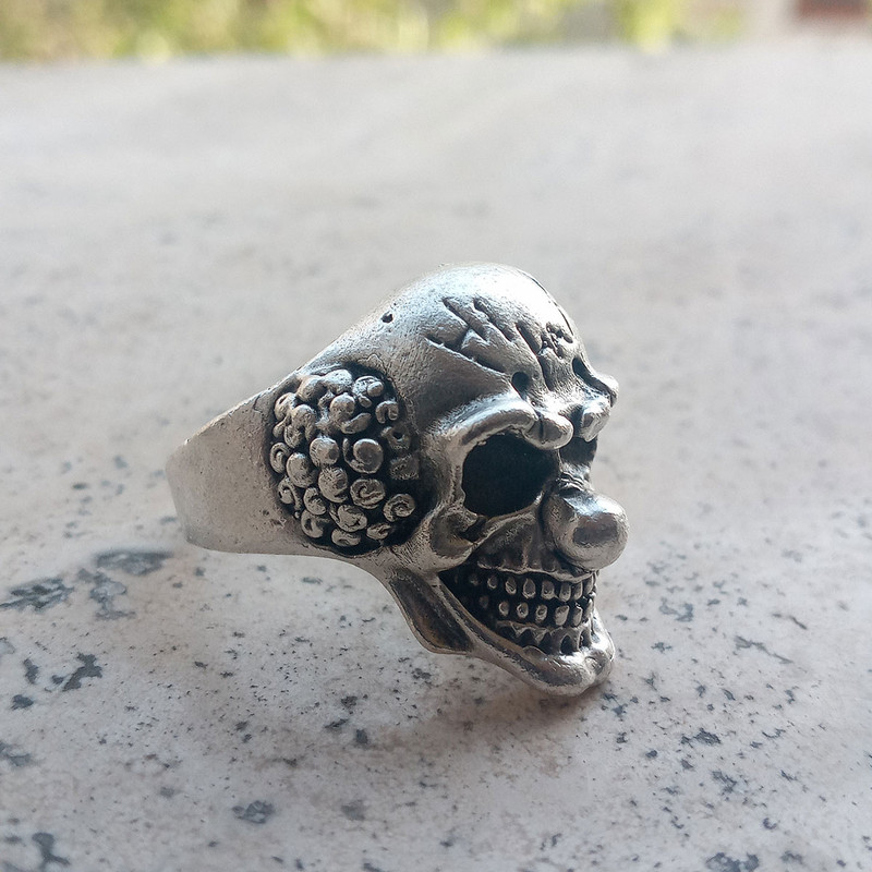 انگشتر مردانه مدل جمجمه و دلقک کد ES-4001