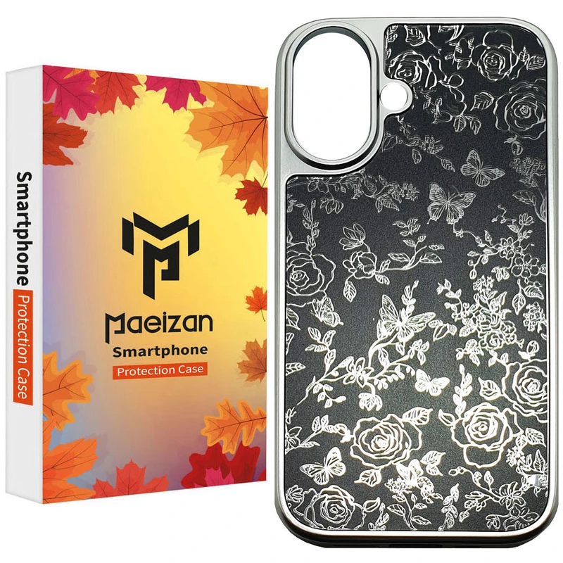 کاور پاییزان مدل Dark Flowers طرح لاکچری مناسب برای گوشی موبایل اپل IPhone 16