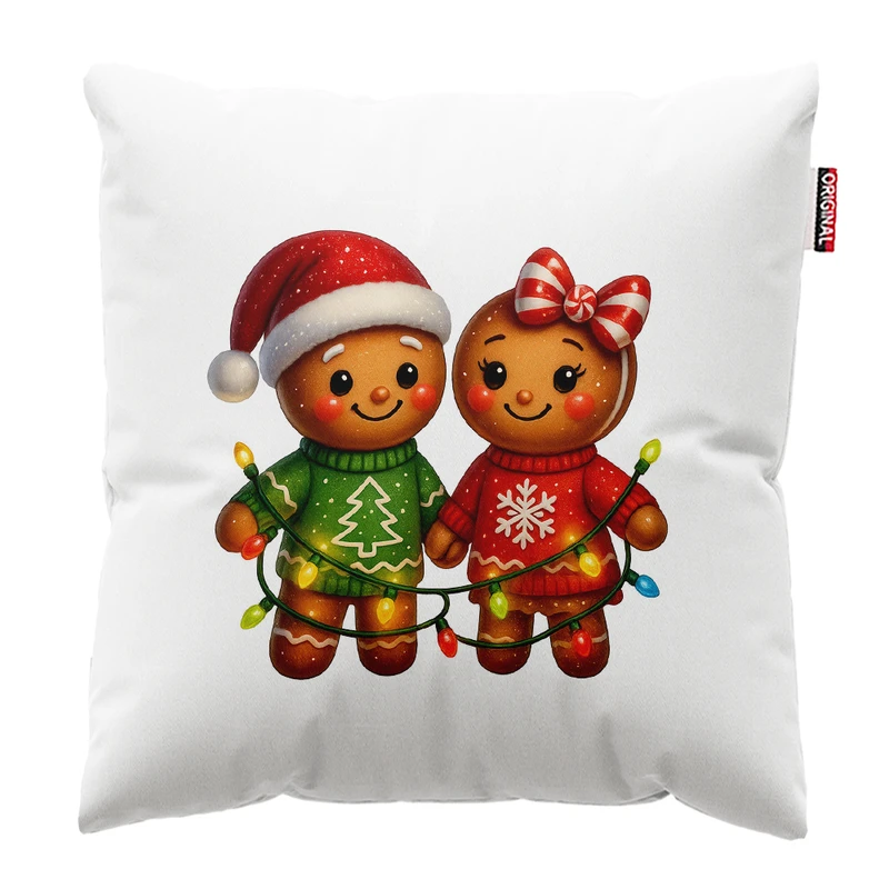 کوسن پاد آفرین مدل کریسمس طرح کوکی بیسکویتی کد PK402495 سایز 40*40 سانتی متر