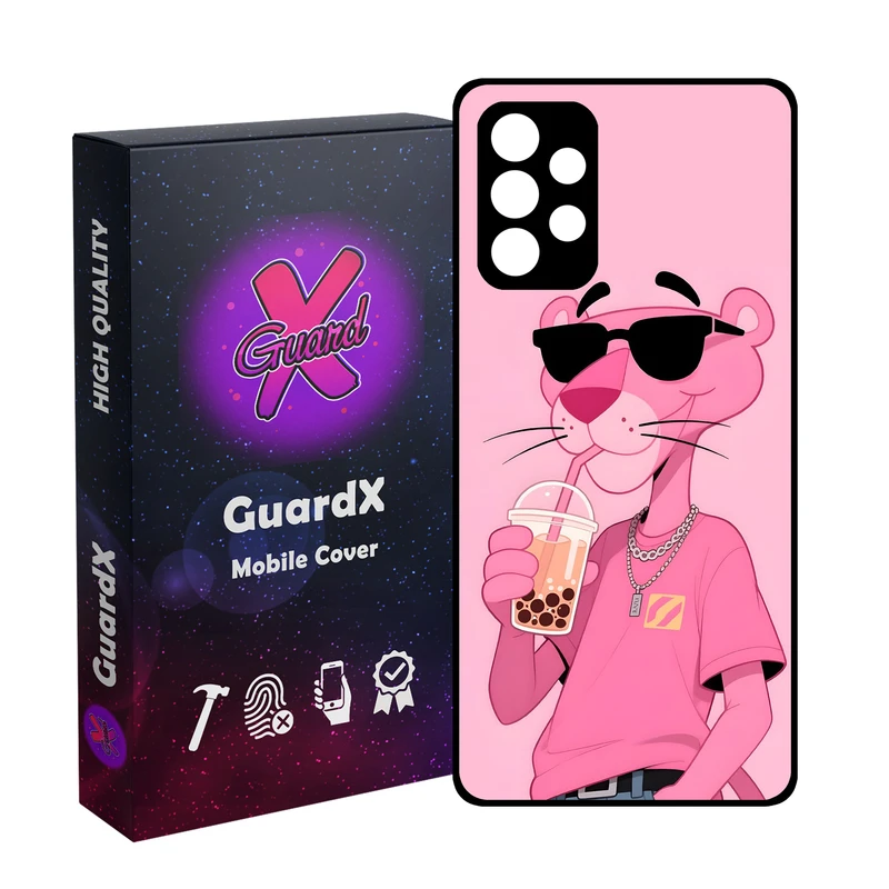 کاور گارد ایکس طرح پلنگ صورتی مدل 11063 مناسب برای گوشی موبایل سامسونگ Galaxy A32 4G