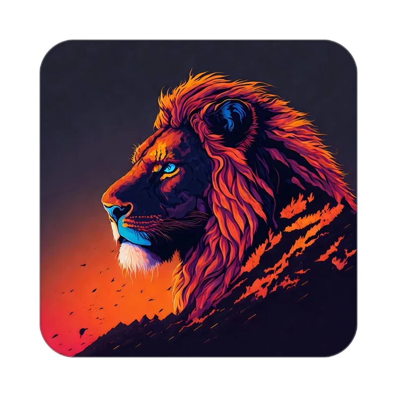 زیر لیوانی کاکتی طرح شیر مدل mp24081