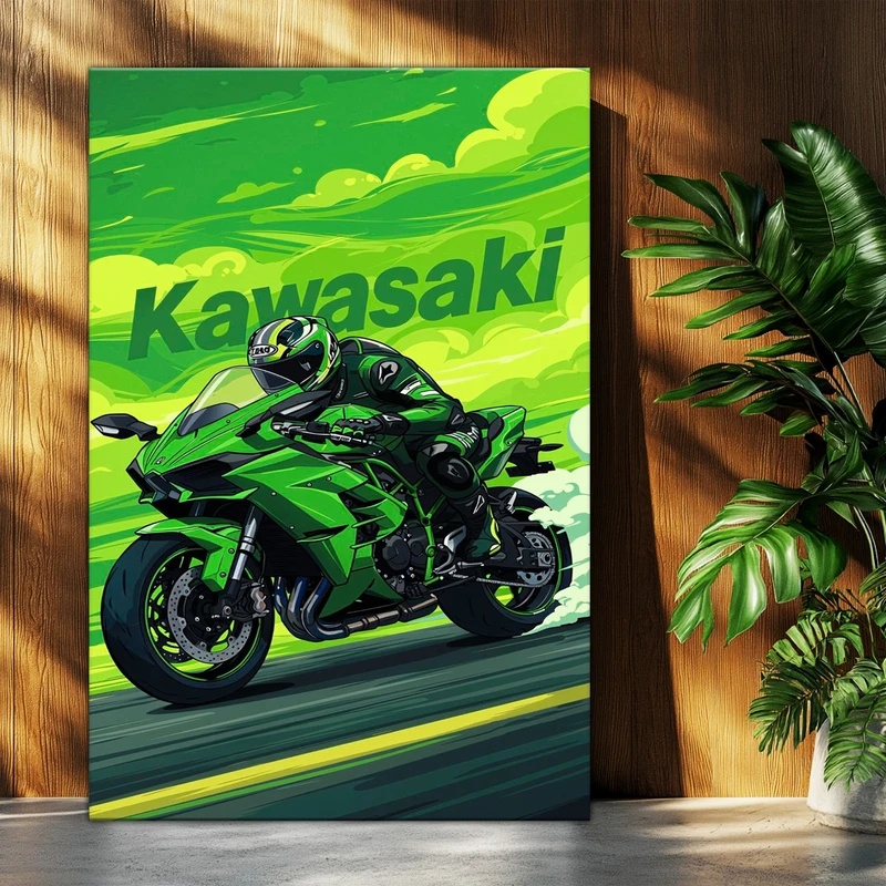 تابلو شاسی بکلیت طرح موتور سنگین نینجا کاوازاکی NINJA KAWASAKI H2R مدل T-po1604