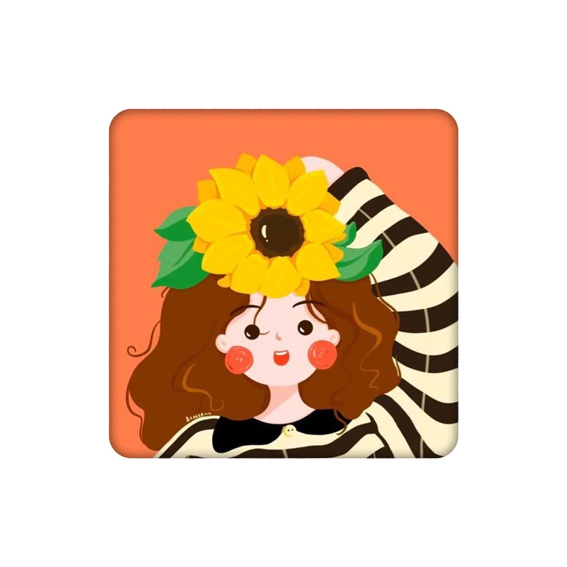 زیرلیوانی طرح دختر و افتابگردان کد 2170106