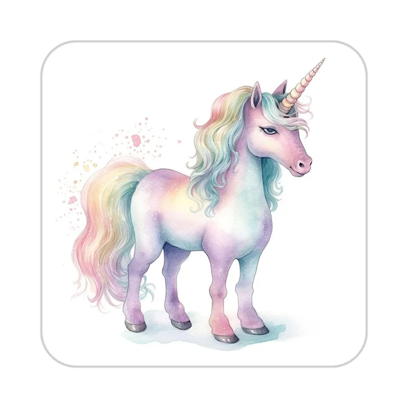 زیر لیوانی کاکتی طرح اسب تک شاخ و یونیکورن مدل mp32405