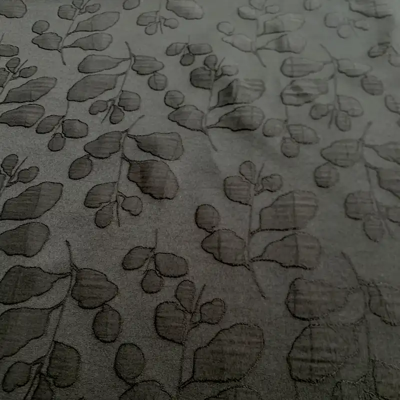 پارچه لباس مدل ژاکارد ویسکوز طرح برگ گل