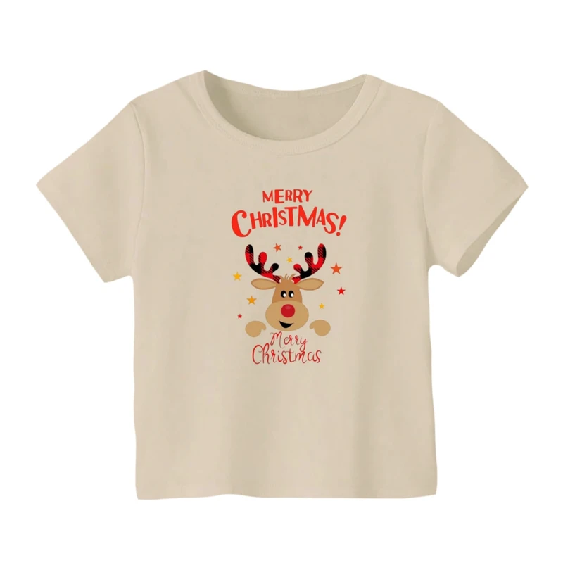 تی شرت آستین کوتاه بچگانه مدل گوزن کریسمس کد 27