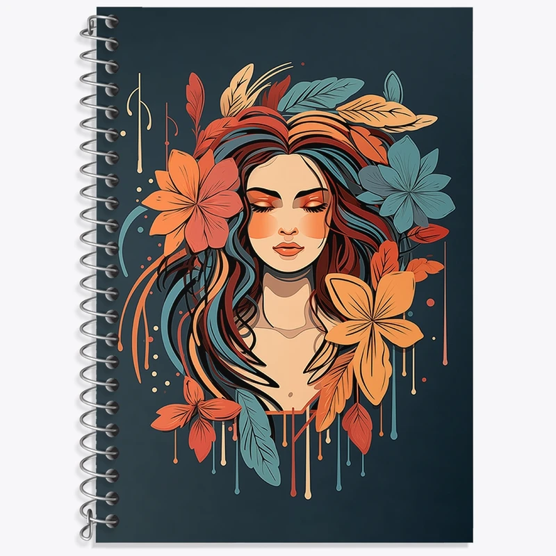 دفتر زبان 50 برگ خندالو مدل دو خط طرح دخترانه کد N1622