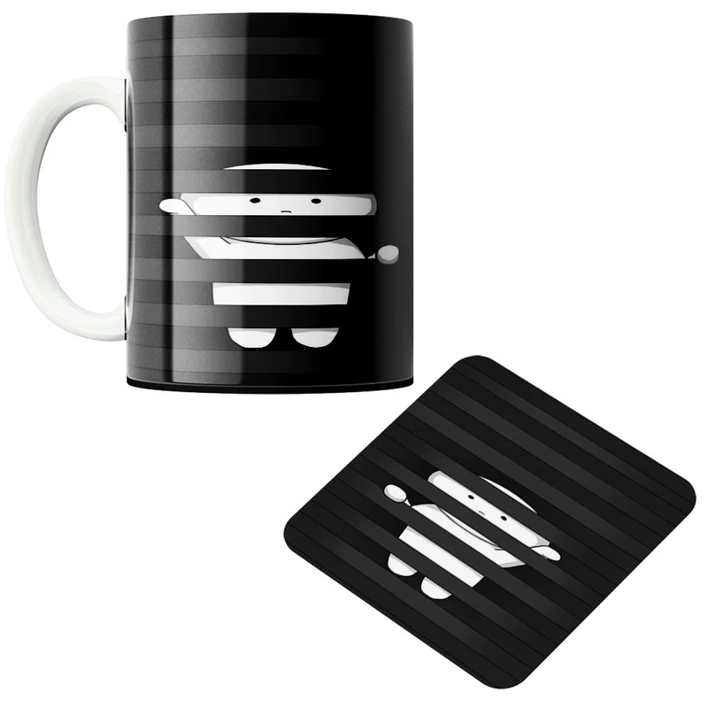 ماگ پاد آفرین مدل کاراکتر کد 423 به همراه زیر لیوانی 