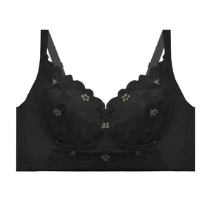 سوتین زنانه مدل اسفنجی پایه بلند بدون فنر طرح گیپور کد 7213