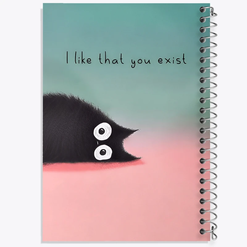 دفتر مشق 50 برگ خندالو طرح گربه بامزه کد F8204