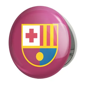 آینه جیبی خندالو طرح باشگاه بارسلونا FC Barcelona مدل تاشو کد 2038 