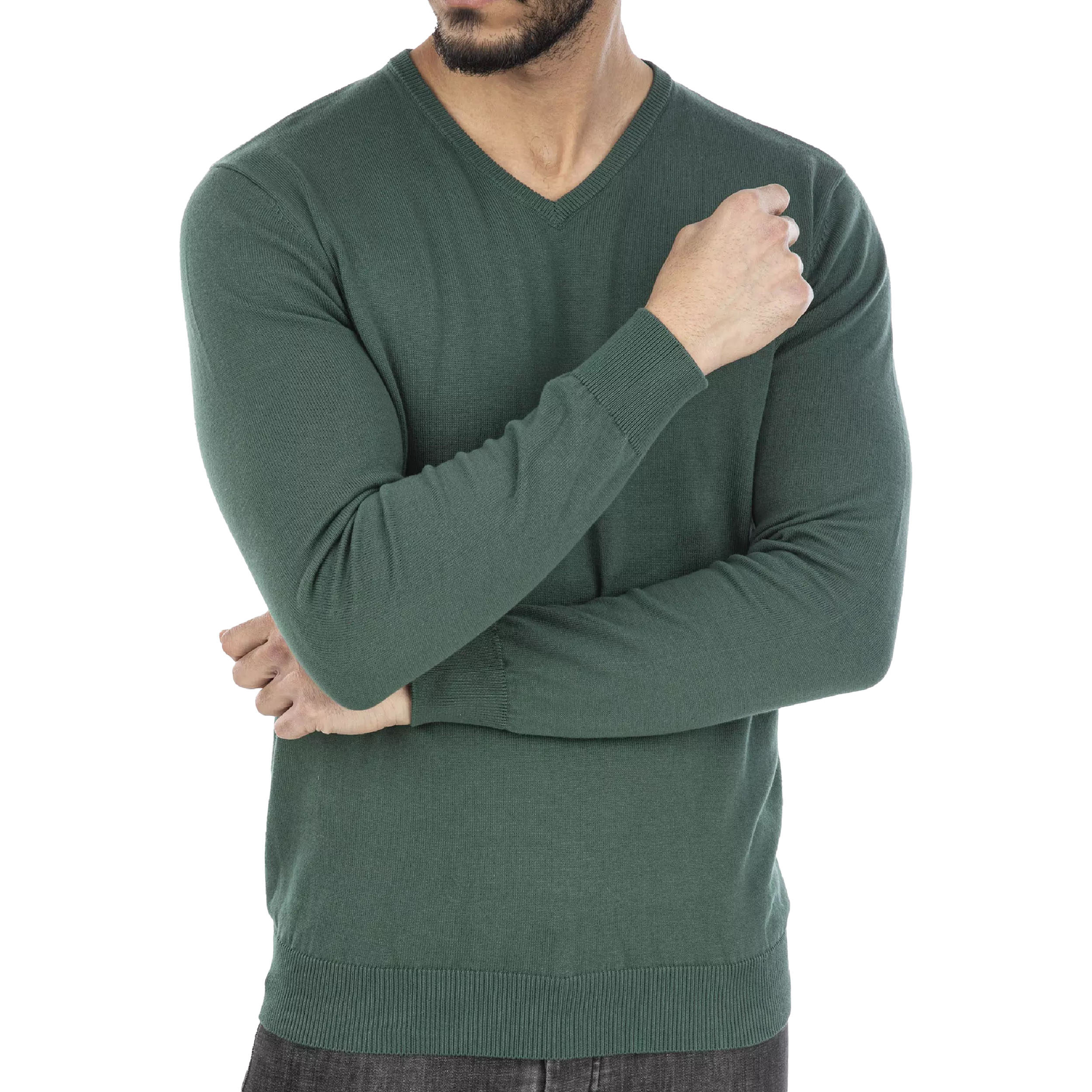 پلیور مردانه جوتی جینز مدل یقه هفت کد 1221128 رنگ سبز -  - 1