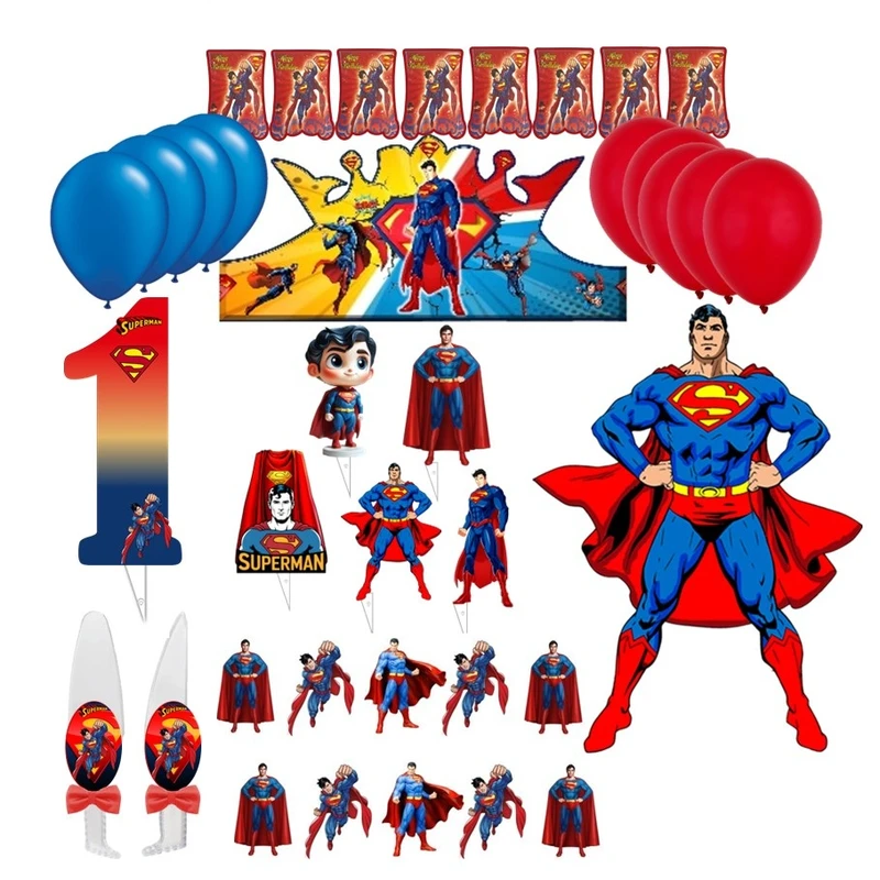 مجموعه 38 عددی تم تولد مدل اونجرز طرح سوپرمن کد 01