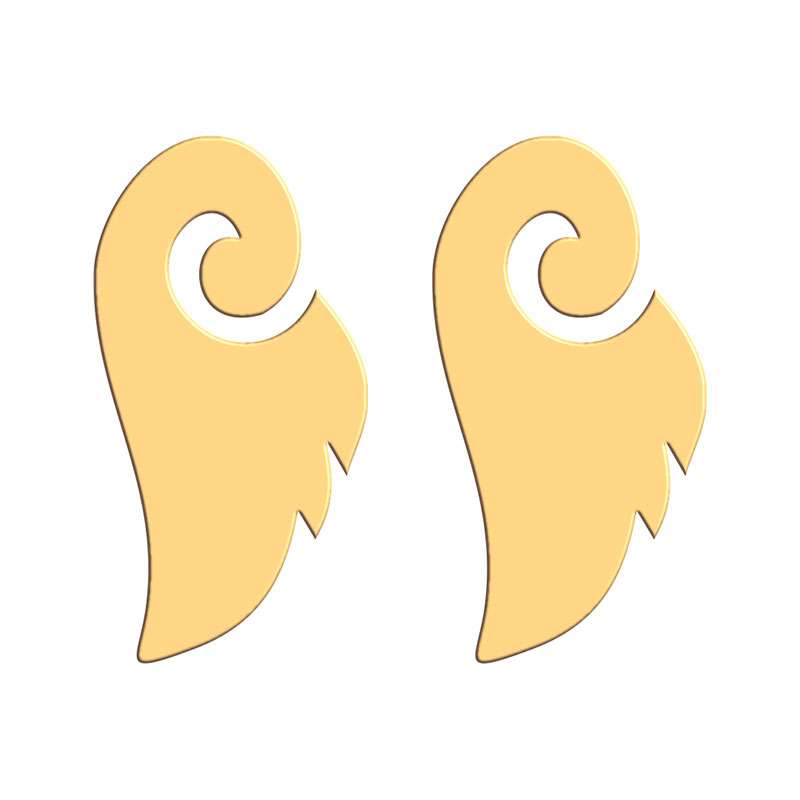 گوشواره طلا 18 عیار زنانه فرشته مدل بال فرشته WEL-000129