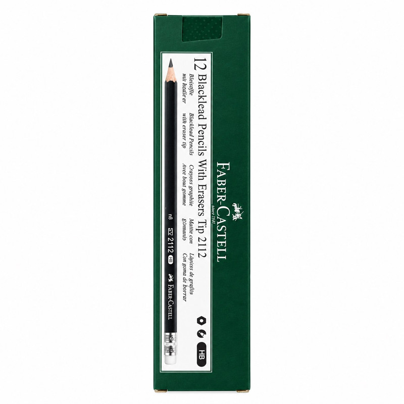 مداد مشکی فابرکاستل با درجه سختی HB کد 2112 بسته 12 عددی
