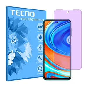 Tecno brand shockproof Anti-purple screen protector glass for Xiaomi Redmi Note 9 Pro