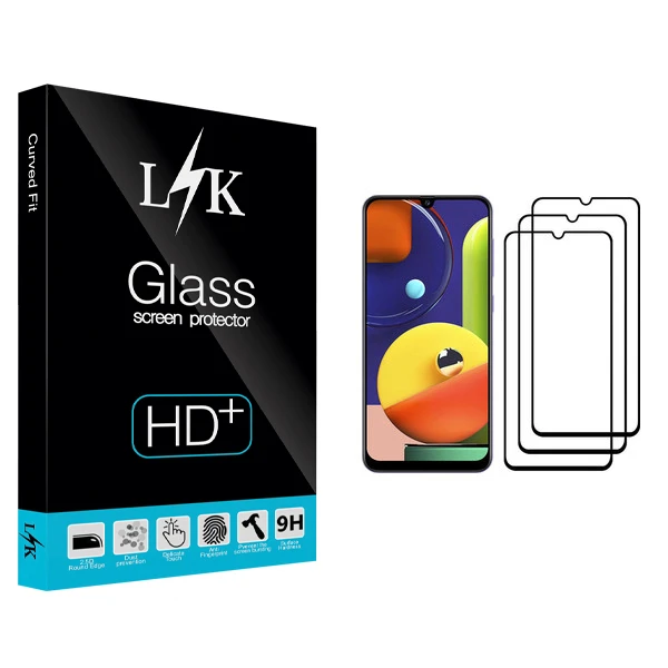محافظ صفحه نمایش ال کی مدل +LITE مناسب برای گوشی موبایل سامسونگ Galaxy A50s بسته سه عددی