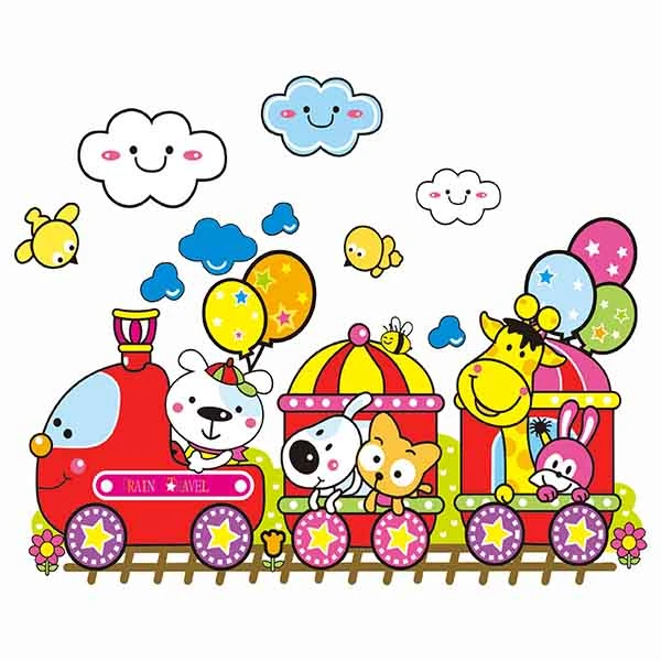 استیکر دیواری کودک راتیانا مدل happy train