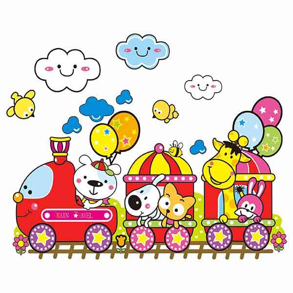 استیکر دیواری کودک راتیانا مدل happy train
