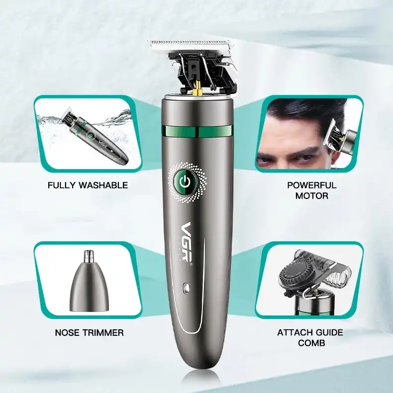 ماشین اصلاح موی سر و صورت و بینی وی جی ار مدل 258