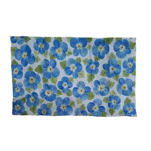 کاغذ کادو ترمه طراحان ایده مدل گل های آبی کد mhs018