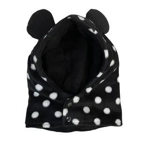 کلاه نوزادی مدل پلنگی دکمه دار