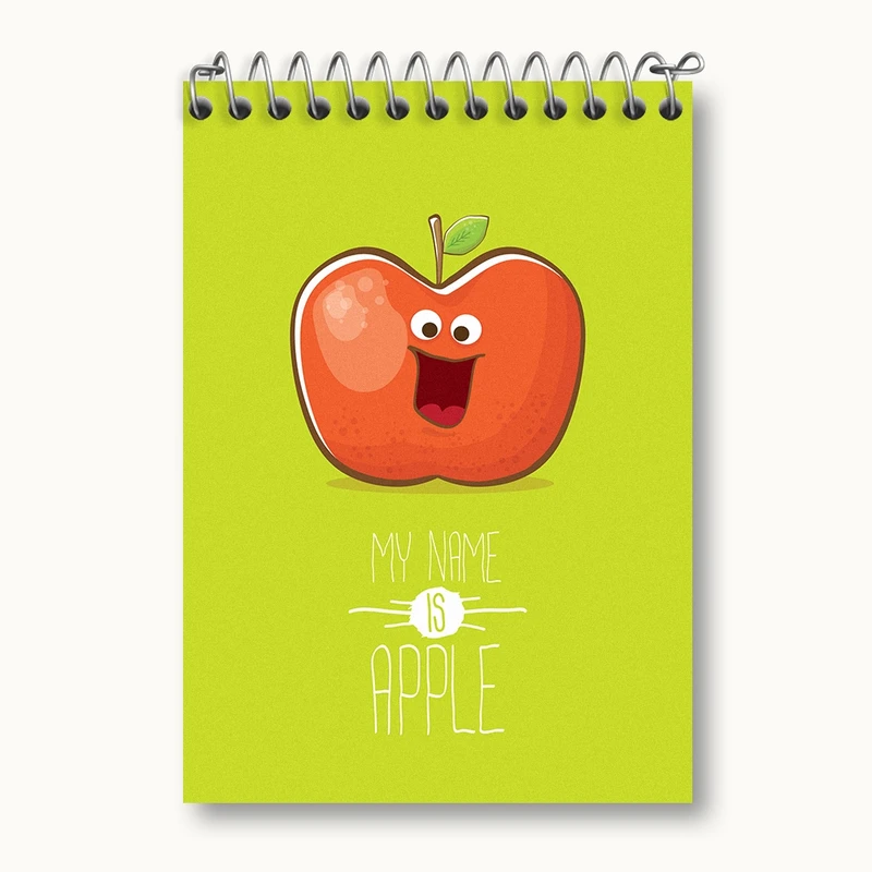 دفتر یادداشت 50 برگ خندالو مدل سیب بامزه کد N614