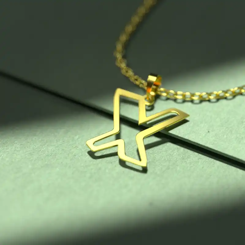 گردنبند طلا 18 عیار زنانه مدوپد مدل حرف X کد H3-1-1104