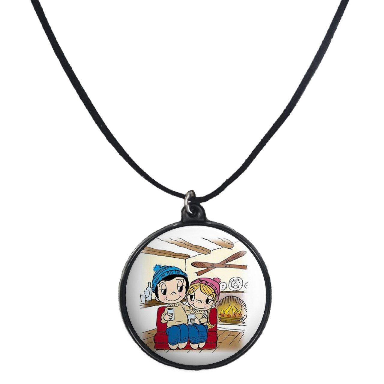 گردنبند پرمانه طرح عاشقانه کد pmb.5438 مدل دو طرفه