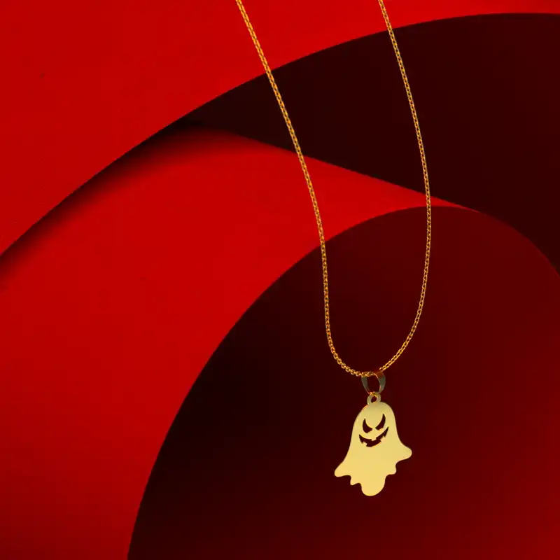 گردنبند طلا 18 عیار زنانه مدوپد مدل هالووین کد G3-1-1261