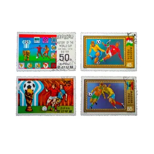 تمبر یادگاری طرح فوتبال مدل جام جهانی کد ARG-902 مجموعه 4 عددی 