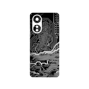 MAHOOT Black_Printed_Circuit_Board Cover Sticker for Oppo A58 4G