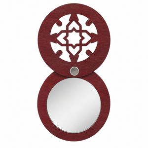 آینه آرایشی دستی جیبی مدل اسلیمی کد 02