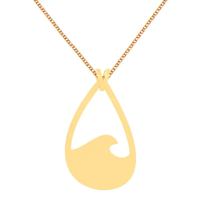 گردنبند طلا 18 عیار زنانه الن نار مدل N70433 طرح موج