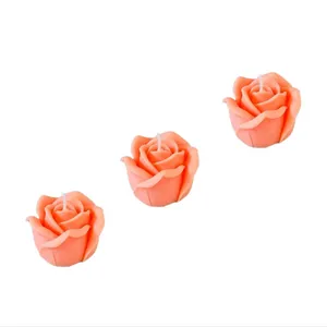 شمع مدل گل رز بسته 3 عددی