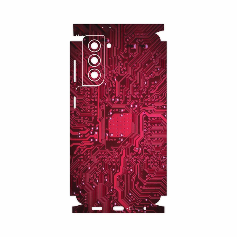 برچسب پوششی ماهوت مدل Red-Printed-Circuit-Board-FullSkin مناسب برای گوشی موبایل سامسونگ Galaxy S21 5G