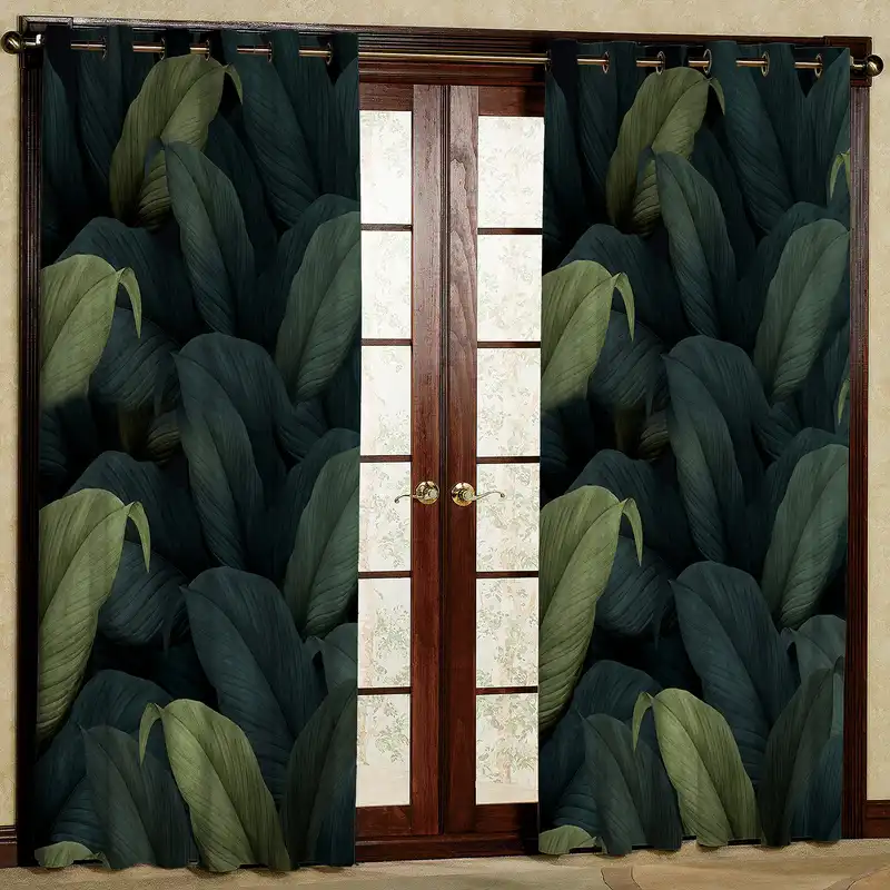 پرده مدل برگ مخمل پانچی کد 4037 سایز 200x140 سانتی متر