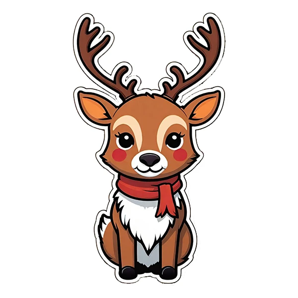 استیکر پارچه و لباس پاد آفرین طرح گوزن کارتونی کد 832