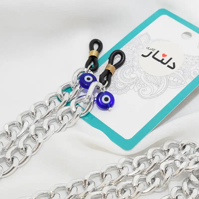 بند عینک دلنار گالری مدل زنجیر و چشم نظر 2
