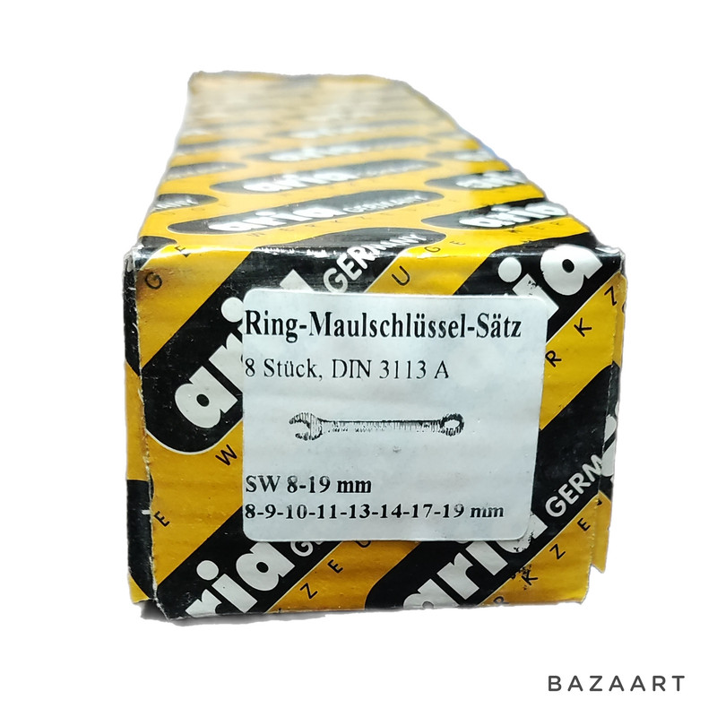 آچار یکسر تخت و یکسر رینگی اریا مدل DIN3113_8 مجموعه 8 عددی